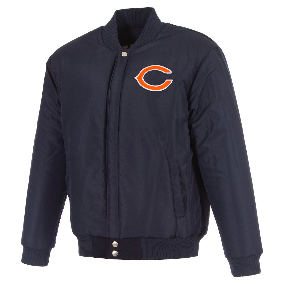 Chicago Bears JH Design Navy Reversible Full Zip Jacket