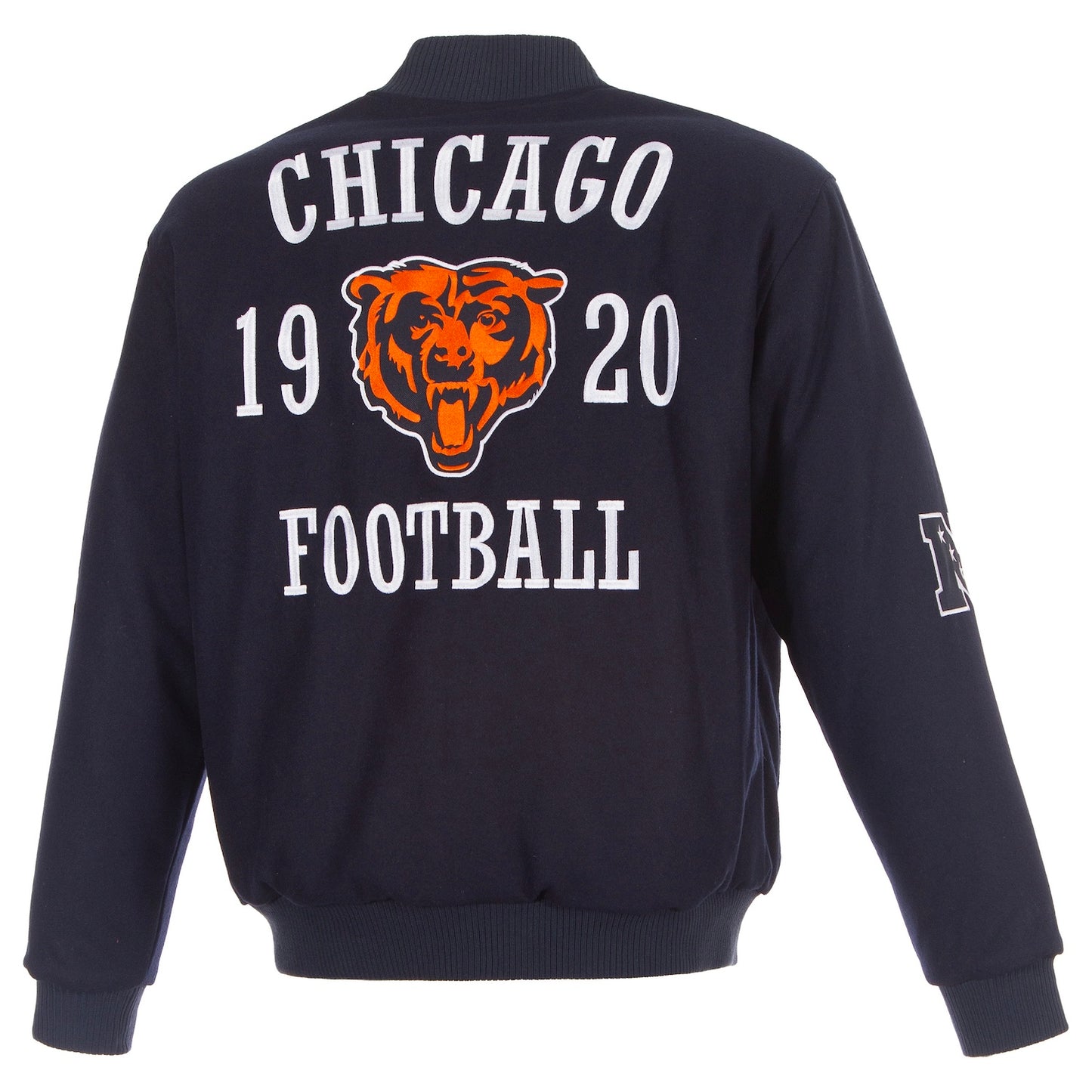 Chicago Bears JH Design Navy Reversible Full Zip Jacket