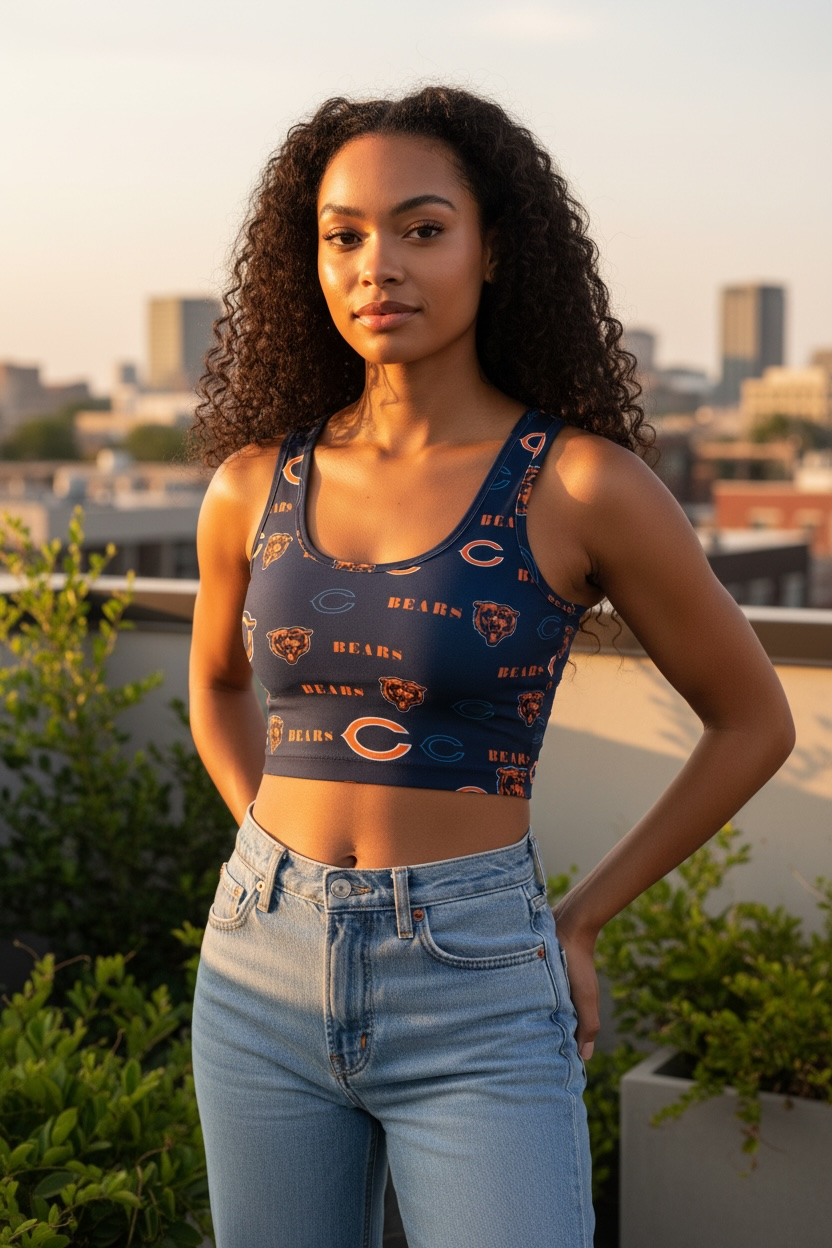 Chicago Bears Ladies Mosaic Bralette