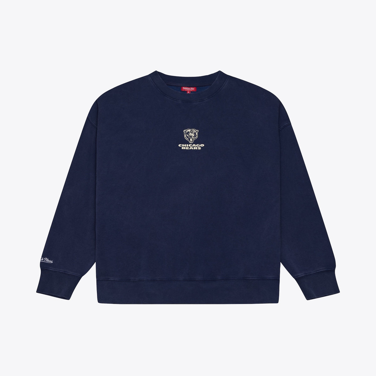 Chicago Bears Mitchell & Ness Women's Core Essentials Navy Crewneck Sweatshirt