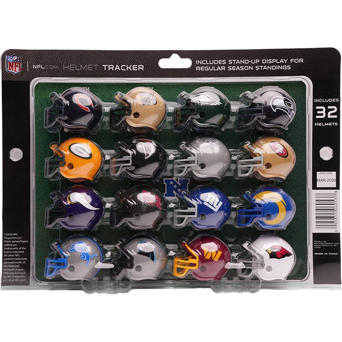 Chicago Bears NFL Helmet Tracker Set