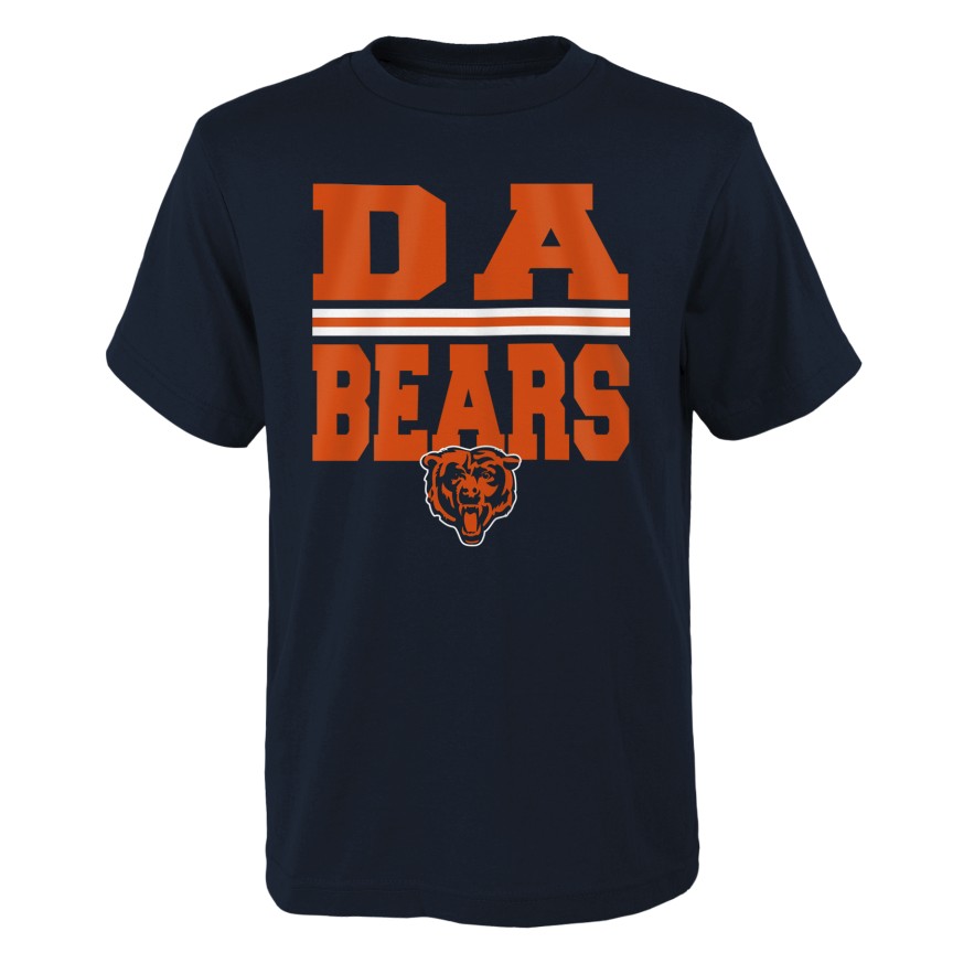 Chicago Bears Navy Da Bears Striped Youth T-Shirt
