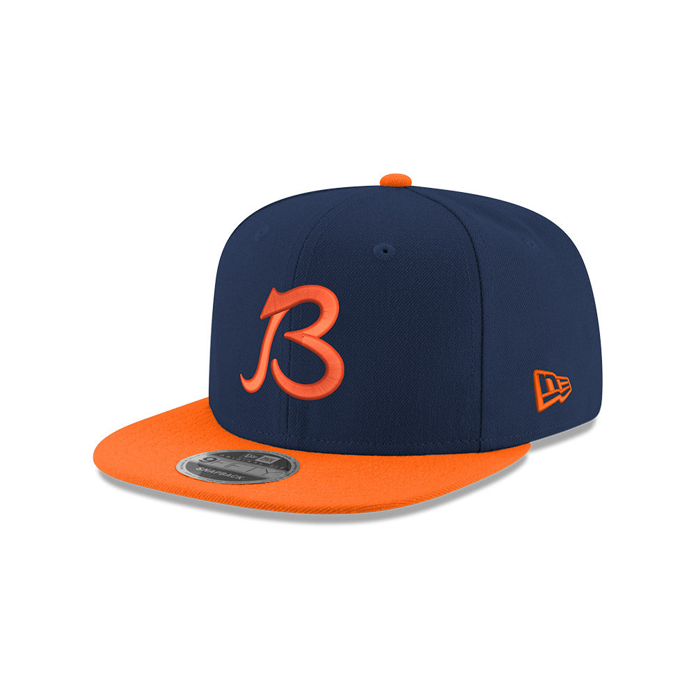 Chicago Bears Navy/Orange Nightshift Script B New Era 9FIFTY Snapback Hat