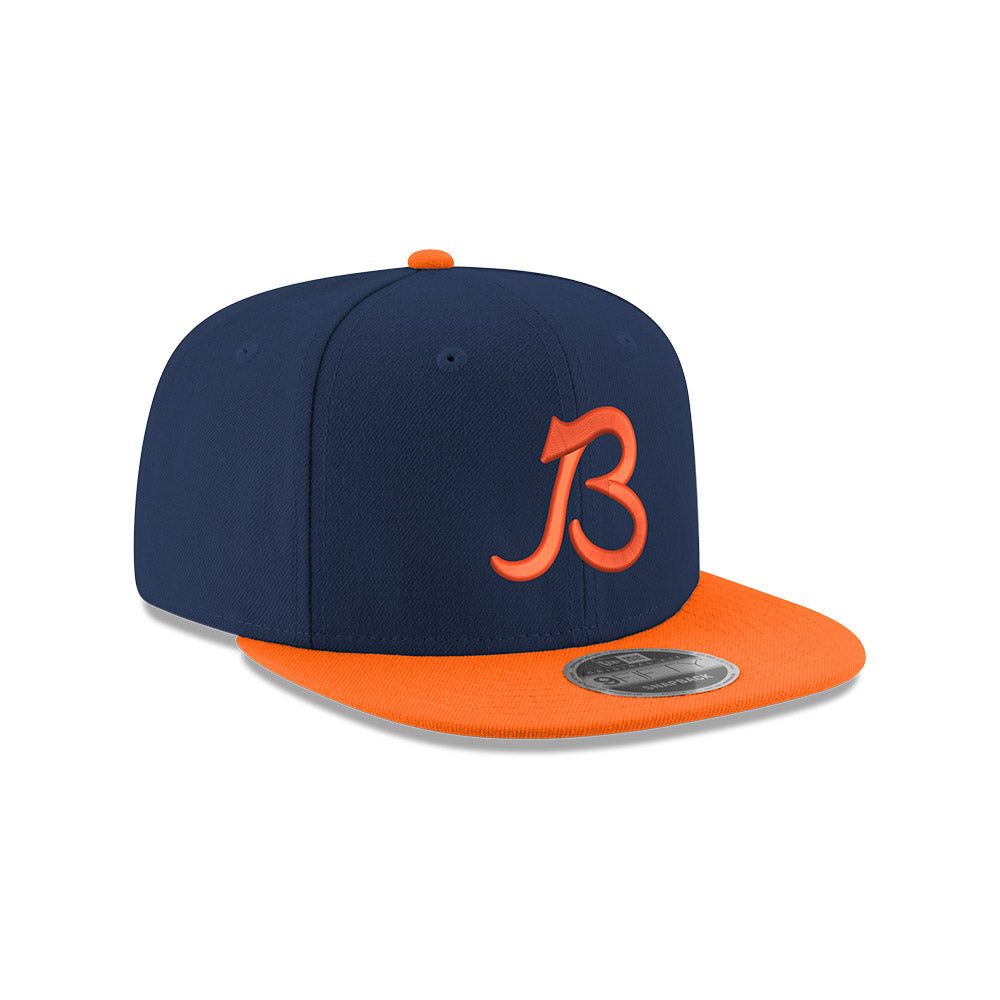 Chicago Bears Navy/Orange Nightshift Script B New Era 9FIFTY Snapback Hat