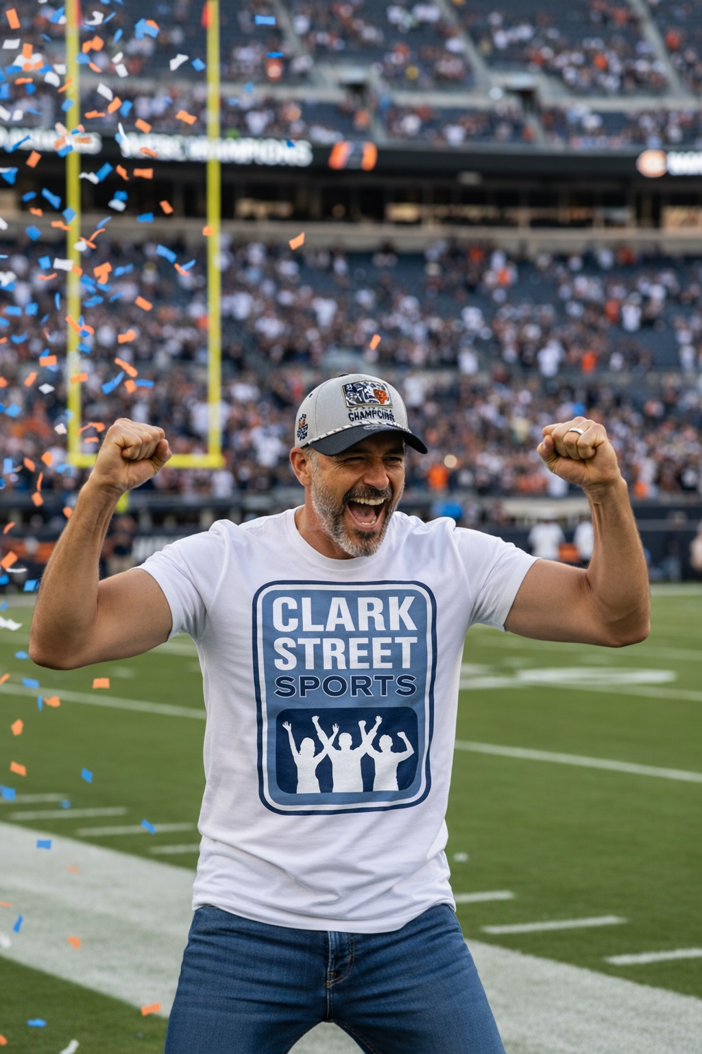 Chicago Bears New Era 2025 NFC North Division Champions Locker Room 9FORTY Adjustable Hat