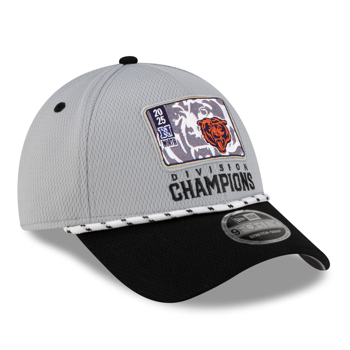 Chicago Bears New Era 2025 NFC North Division Champions Locker Room 9FORTY Adjustable Hat