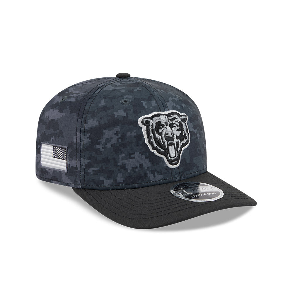 Chicago Bears New Era 2026 Salute To Service 9SEVENTY Stretch-Snap Adjustable Hat