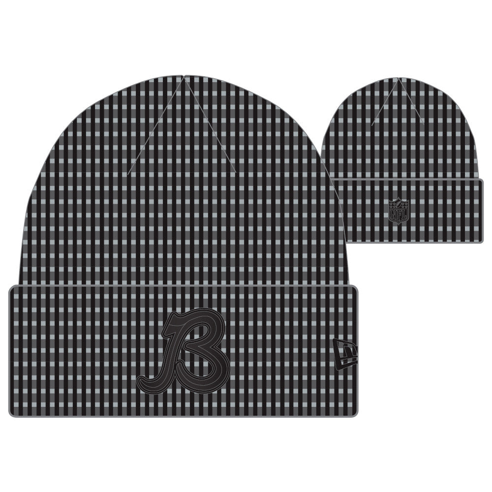 Chicago Bears New Era 2026 Sideline B Cuffed Black Knit Hat