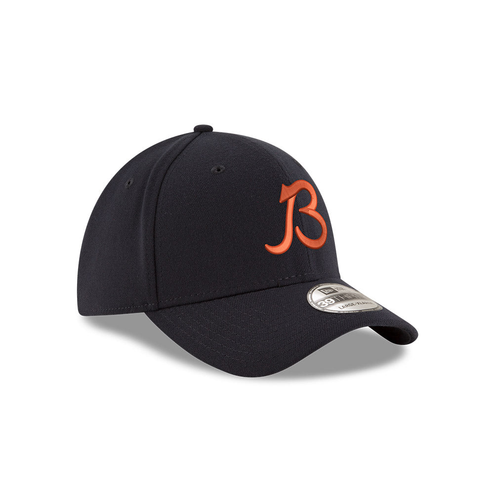 Chicago Bears New Era 39THIRTY Script B Navy Flex Fit Hat