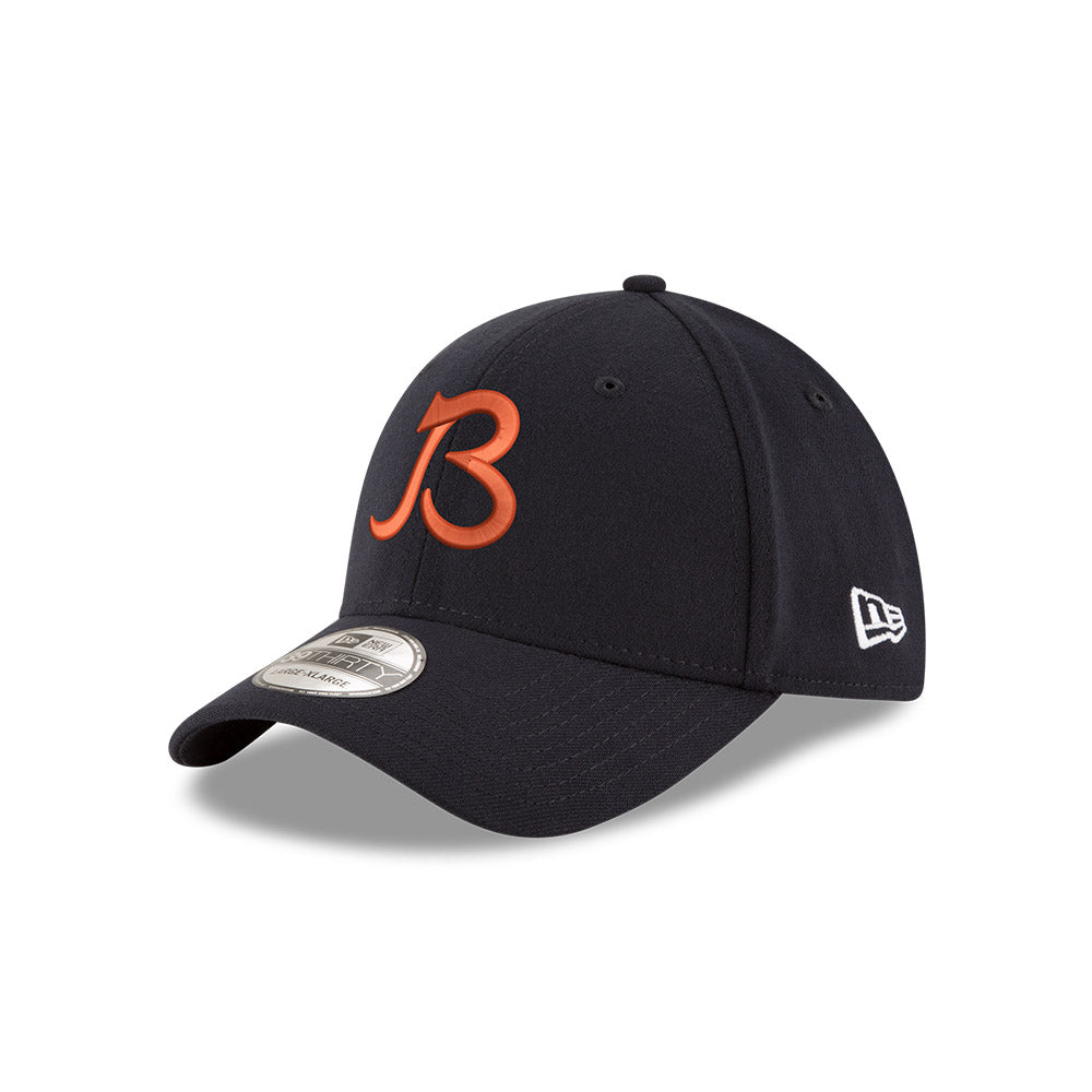 Chicago Bears New Era 39THIRTY Script B Navy Flex Fit Hat