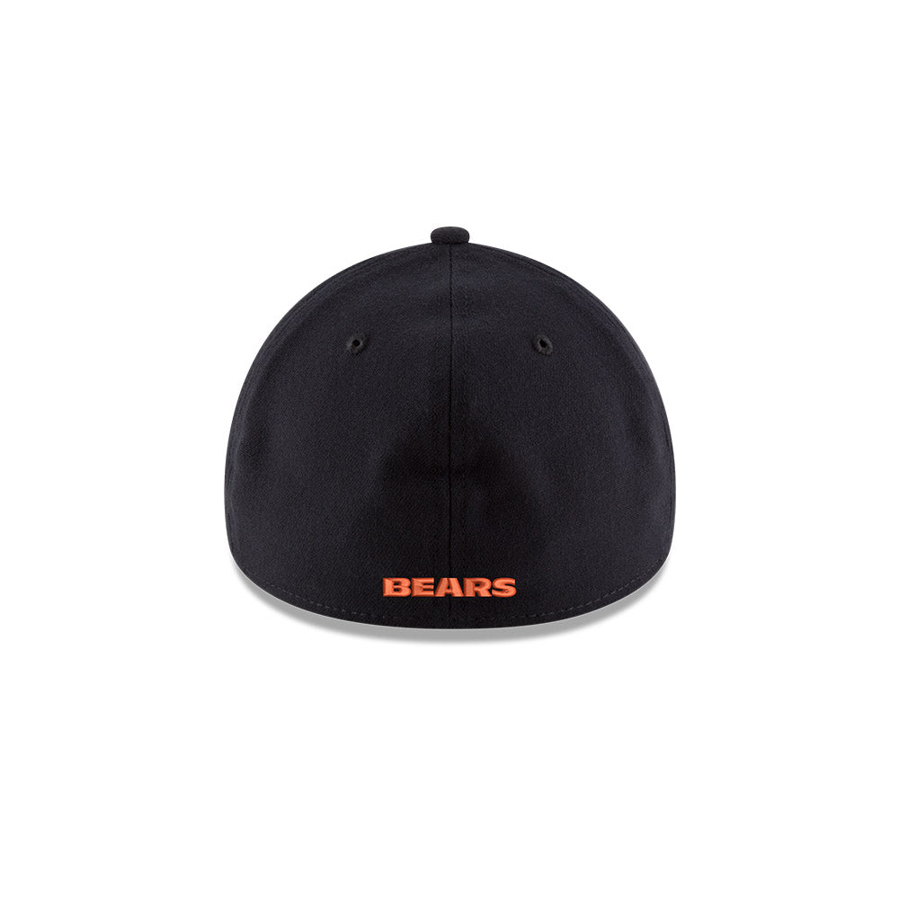 Chicago Bears New Era 39THIRTY Script B Navy Flex Fit Hat