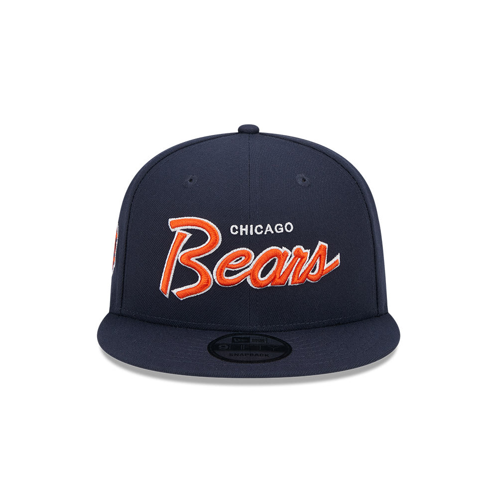 Chicago Bears New Era 9FIFTY EG Navy Script Snapback Hat