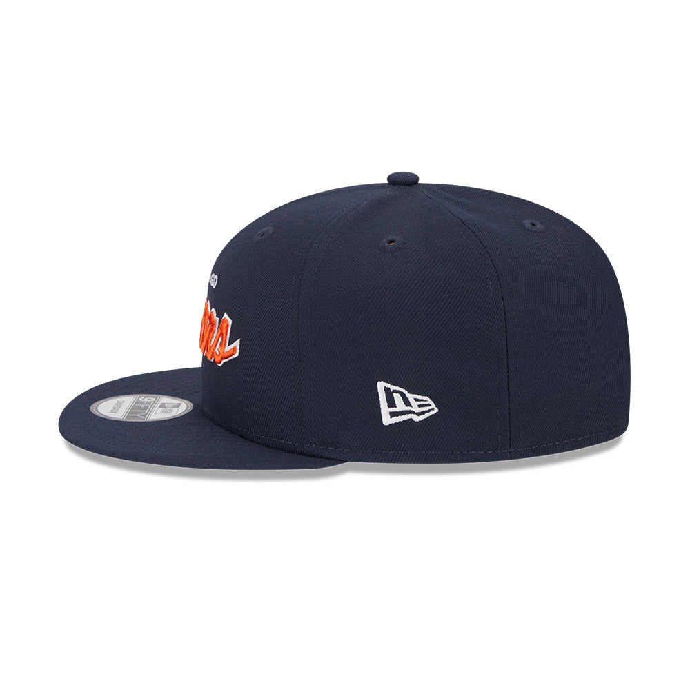 Chicago Bears New Era 9FIFTY EG Navy Script Snapback Hat