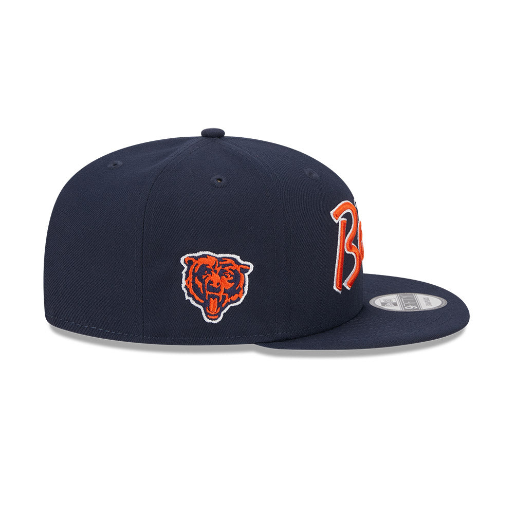 Chicago Bears New Era 9FIFTY EG Navy Script Snapback Hat