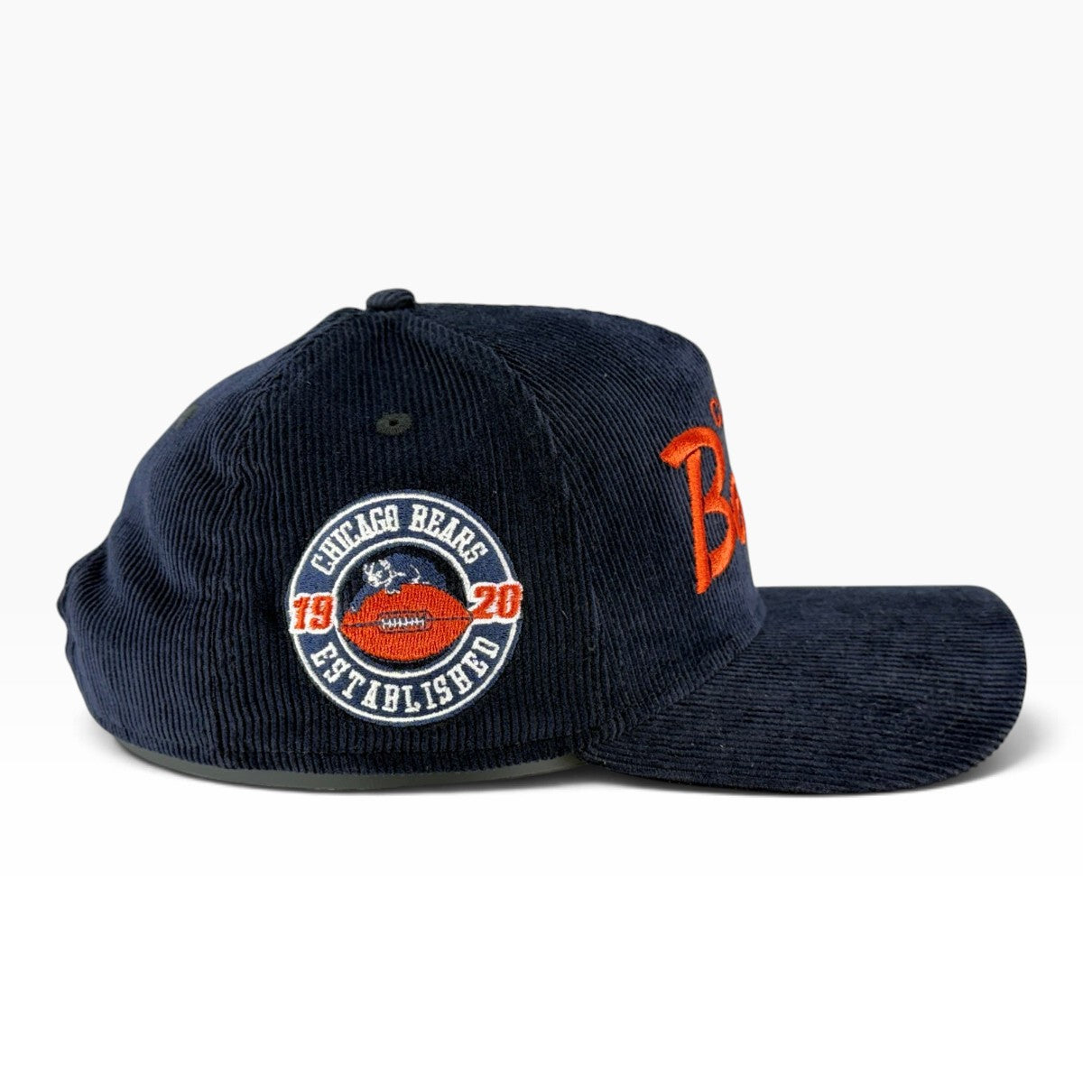 Chicago Bears New Era 9FORTY Navy A-Frame Corduroy Snapback Hat