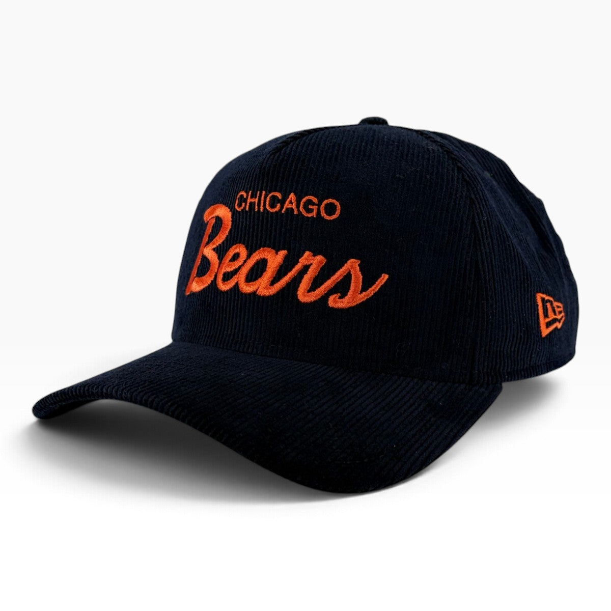 Chicago Bears New Era 9FORTY Navy A-Frame Corduroy Snapback Hat