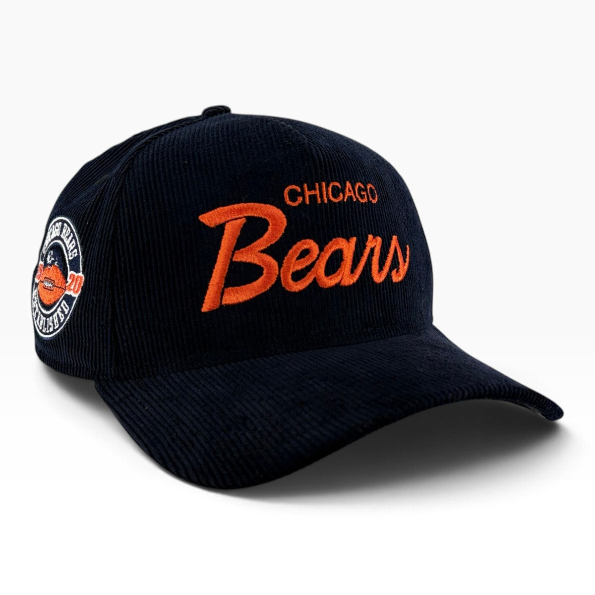 Chicago Bears New Era 9FORTY Navy A-Frame Corduroy Snapback Hat
