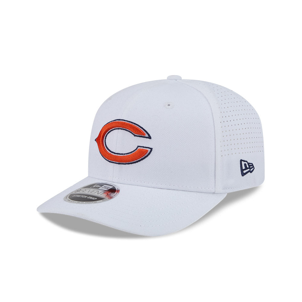 Chicago Bears New Era 9SEVENTY White EG Performance Stretch-Snap Adjustable Hat