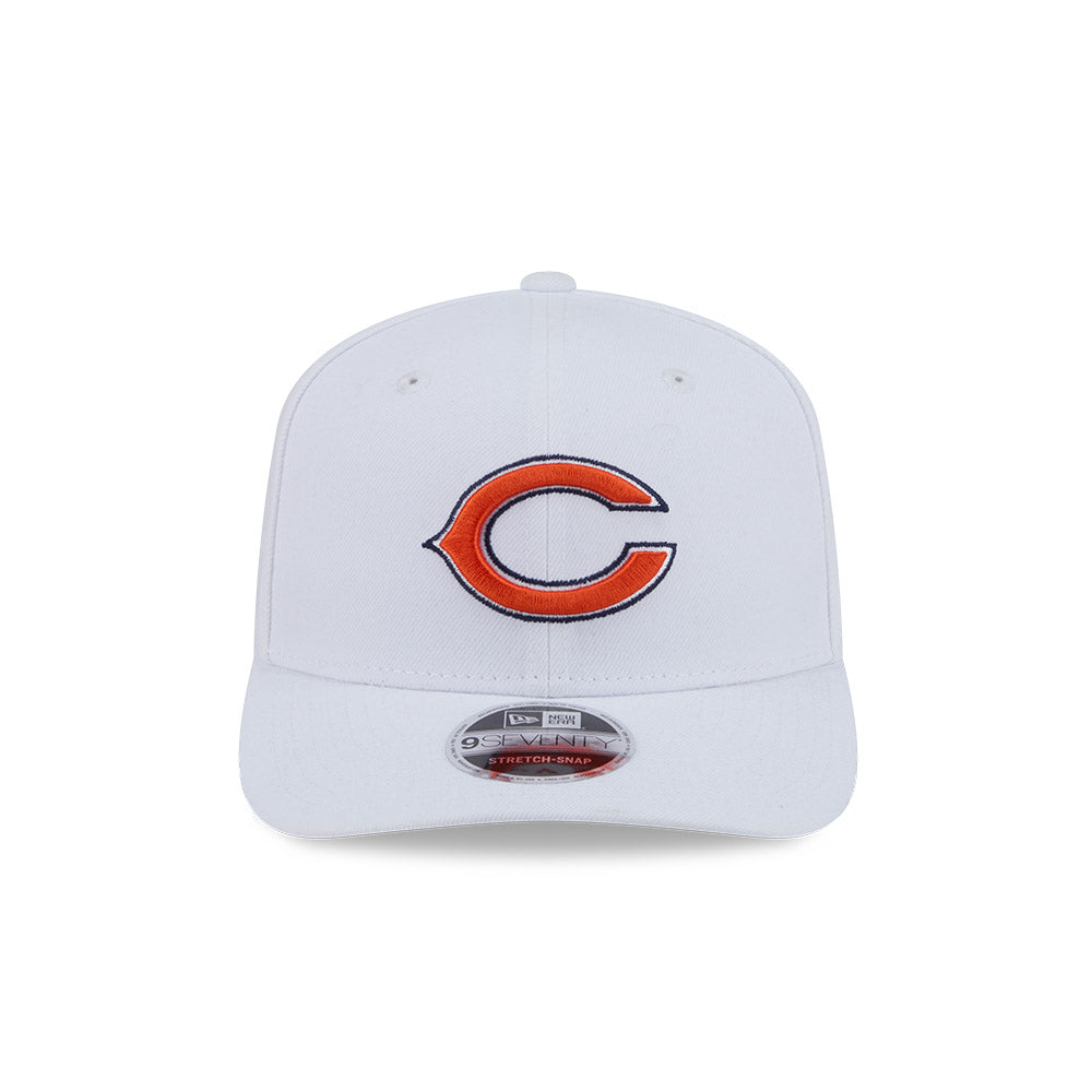 Chicago Bears New Era 9SEVENTY White EG Performance Stretch-Snap Adjustable Hat