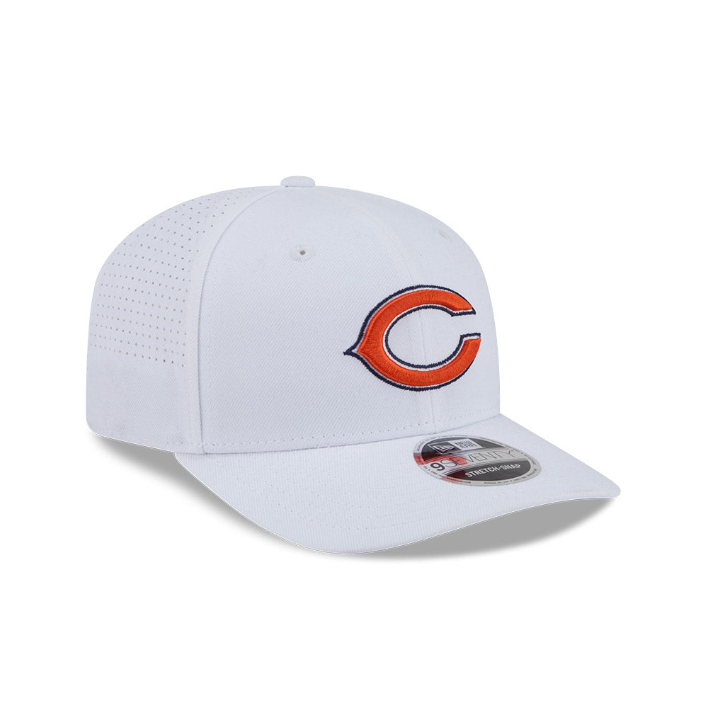 Chicago Bears New Era 9SEVENTY White EG Performance Stretch-Snap Adjustable Hat