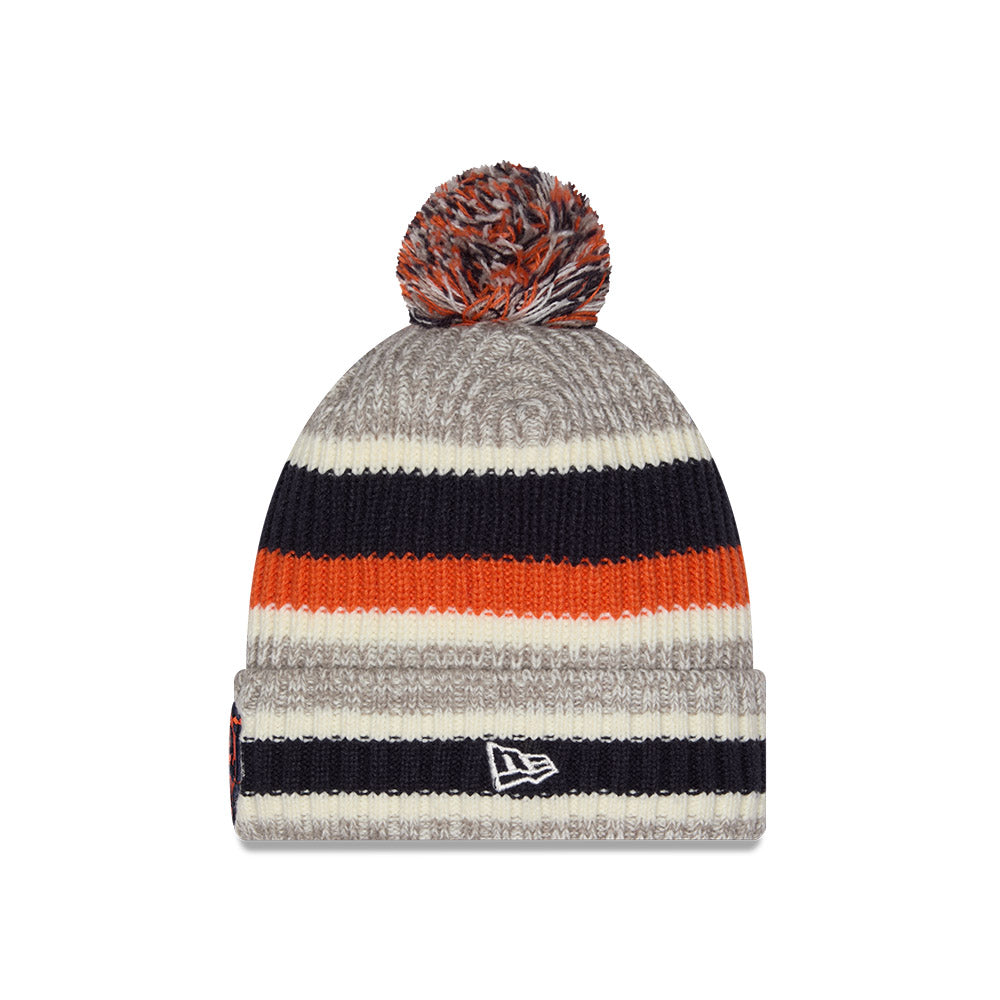 Chicago Bears New Era Bear Head Stripe Knit Beanie