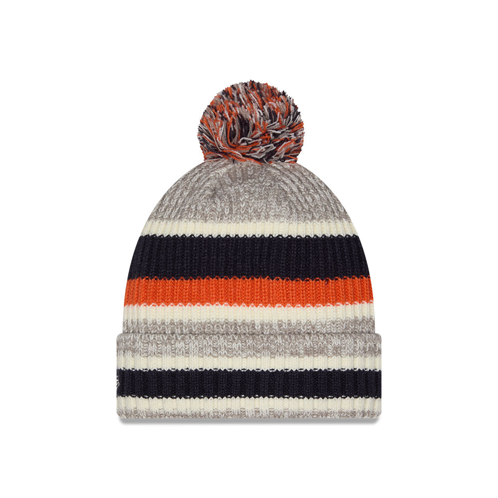 Chicago Bears New Era Bear Head Stripe Knit Beanie