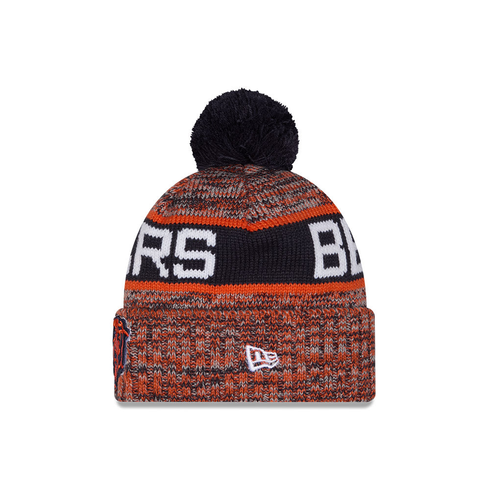 Chicago Bears New Era Bear Head Tri-Color Knit Beanie Hat