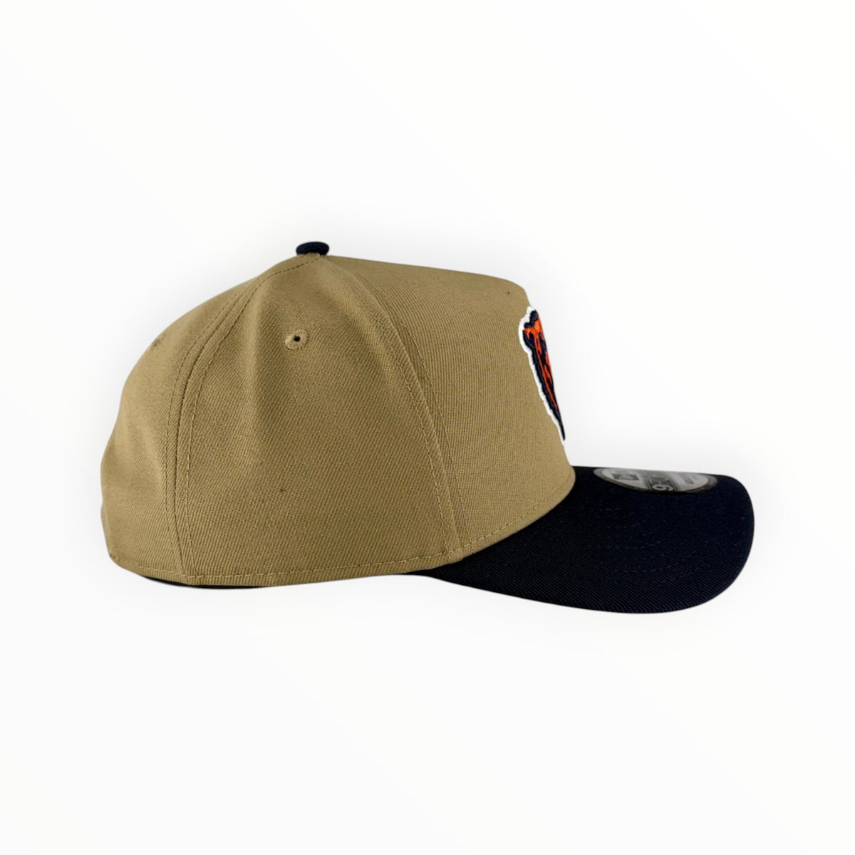Chicago Bears New Era Khaki/Navy 9FORTY A-Frame Adjustable Hat