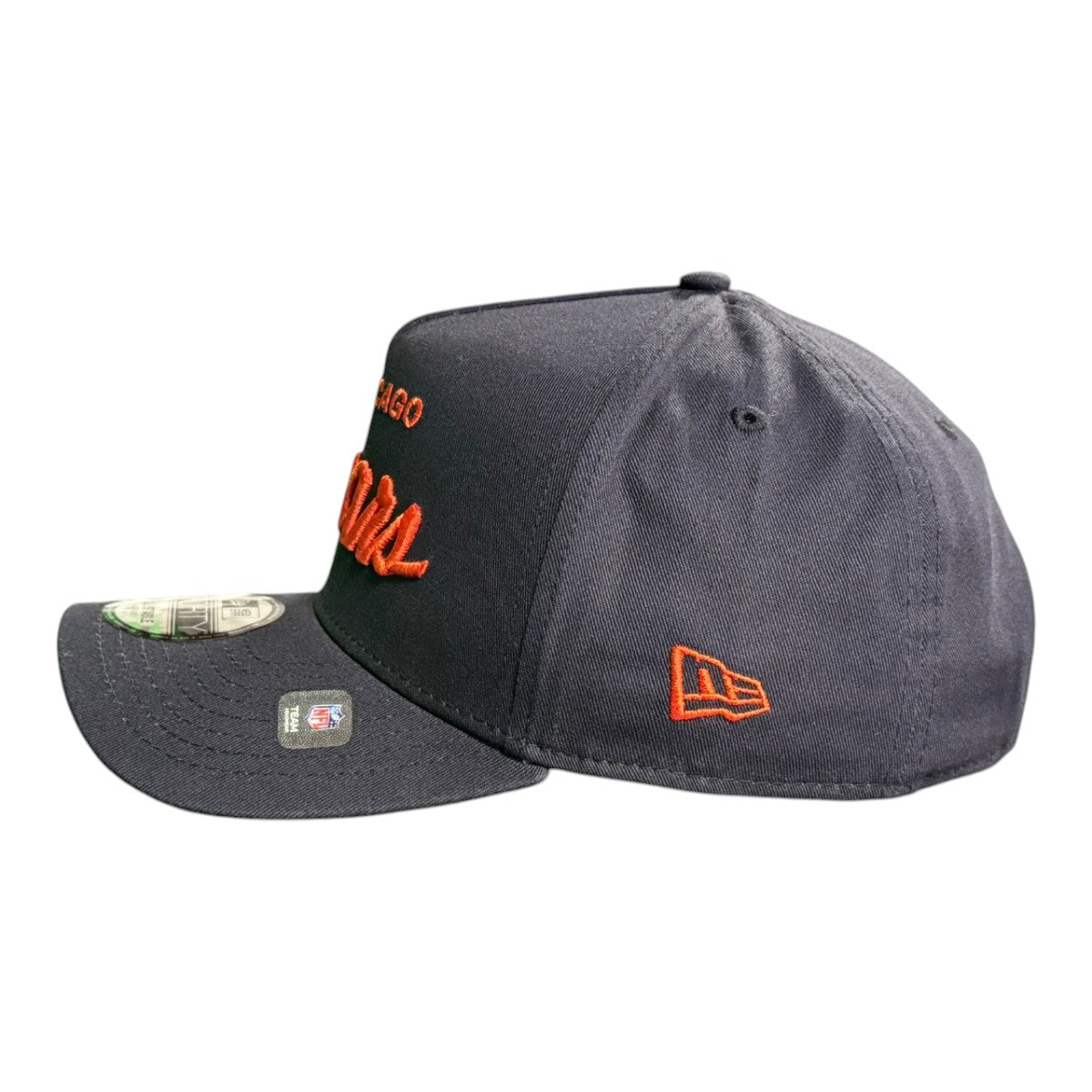 Chicago Bears New Era Navy Script 9FORTY A-Frame Adjustable Hat