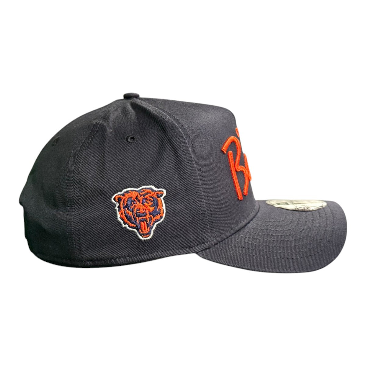 Chicago Bears New Era Navy Script 9FORTY A-Frame Adjustable Hat