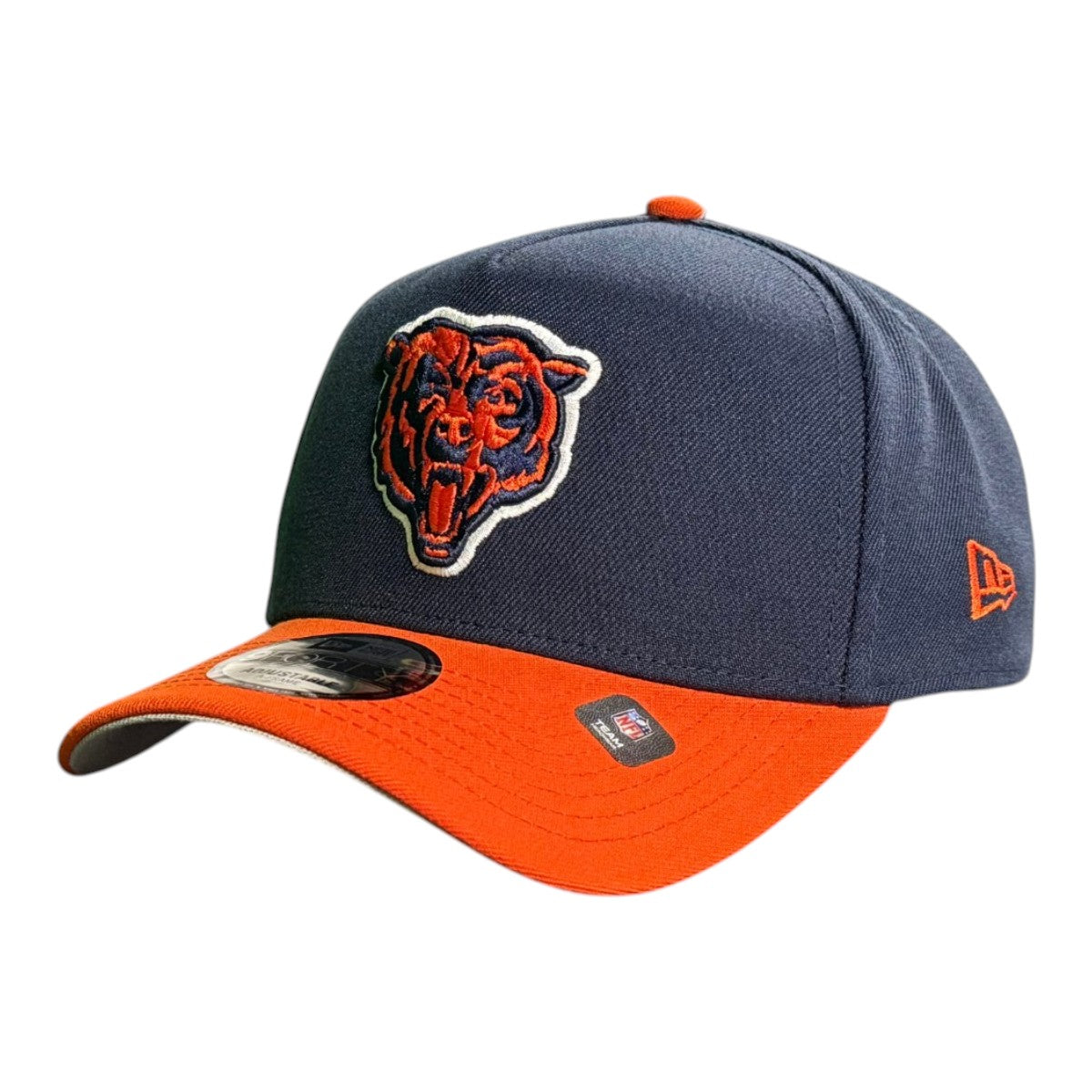 Chicago Bears New Era Navy/Orange 9FORTY A-Frame Adjustable Hat