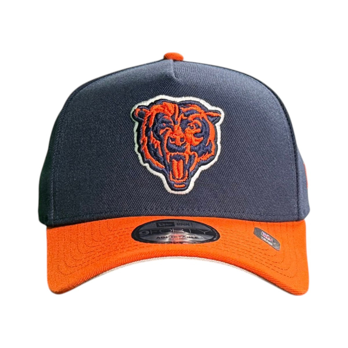 Chicago Bears New Era Navy/Orange 9FORTY A-Frame Adjustable Hat