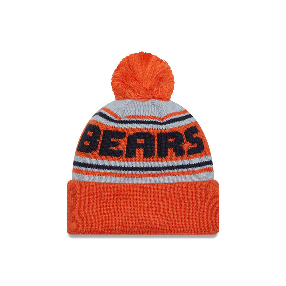 Chicago Bears New Era Orange Retro Logo Knit Beanie