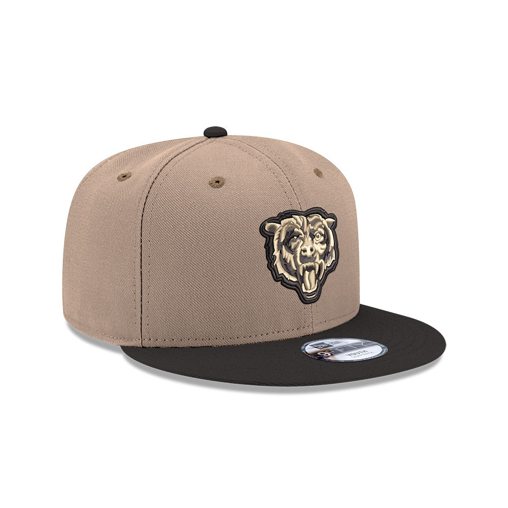 Chicago Bears New Era Youth Camel Black 9FIFTY Snapback Hat