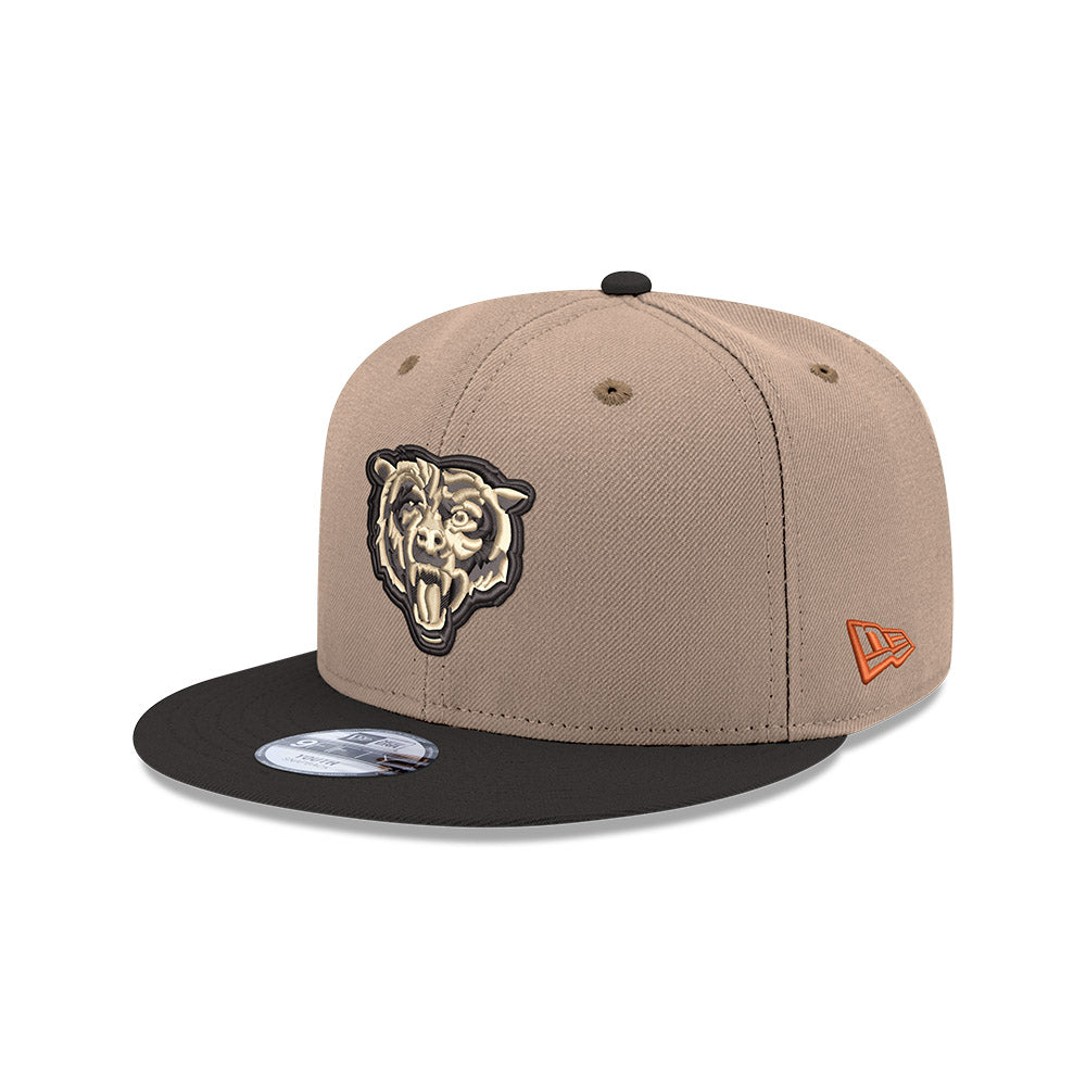 Chicago Bears New Era Youth Camel Black 9FIFTY Snapback Hat