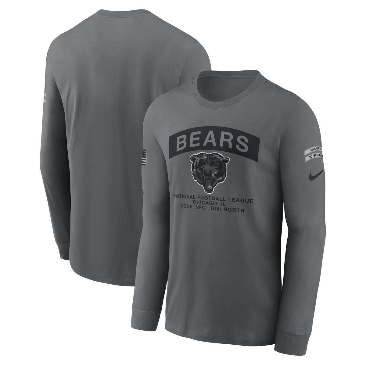 Chicago Bears Nike 2026 Salute To Service Sideline Long Sleeve T-Shirt