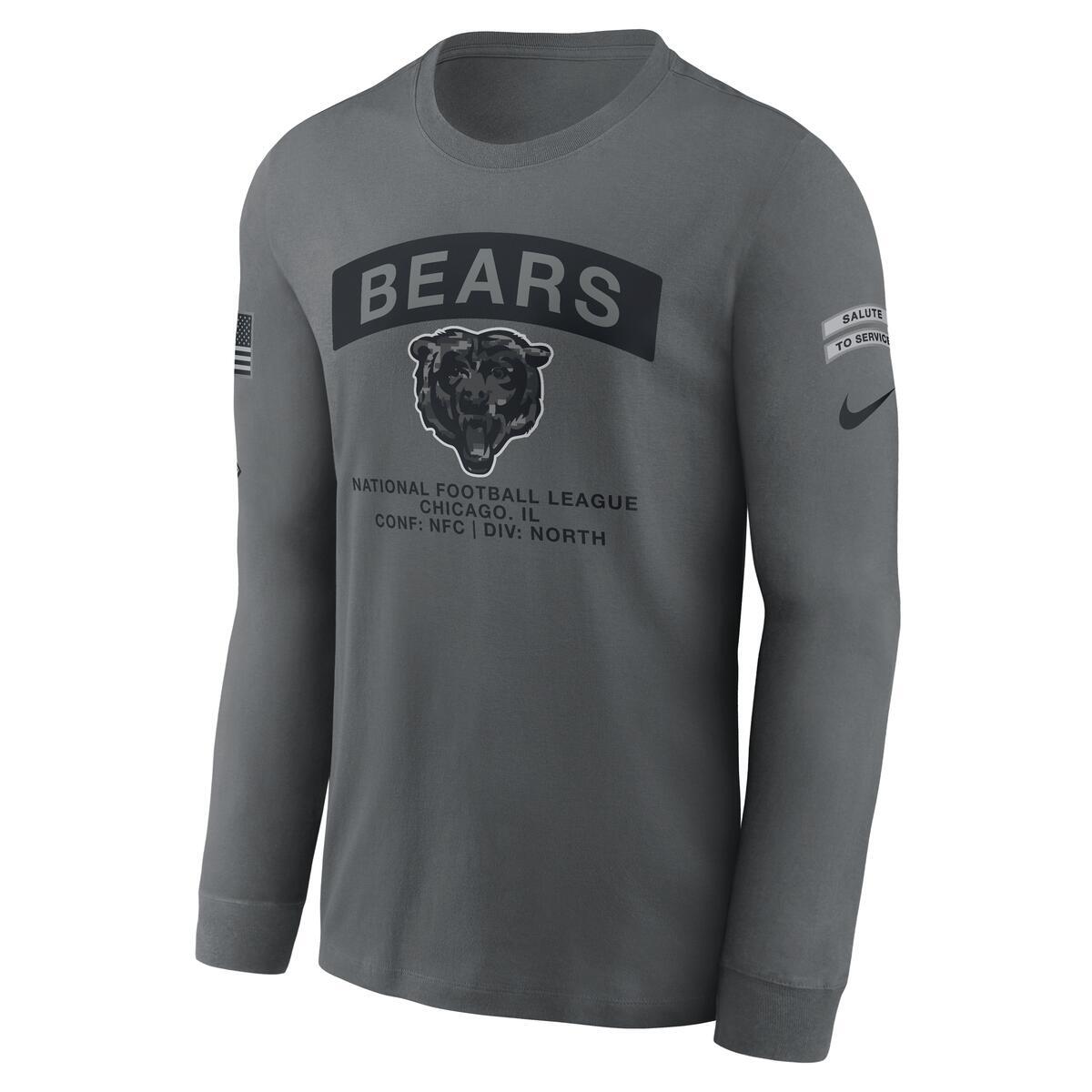 Chicago Bears Nike 2026 Salute To Service Sideline Long Sleeve T-Shirt
