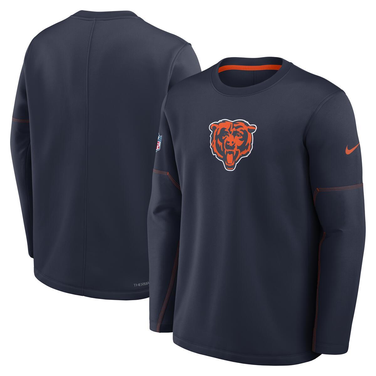 Chicago Bears Nike Men's Navy Bear Logo Crewneck Sweatshirt