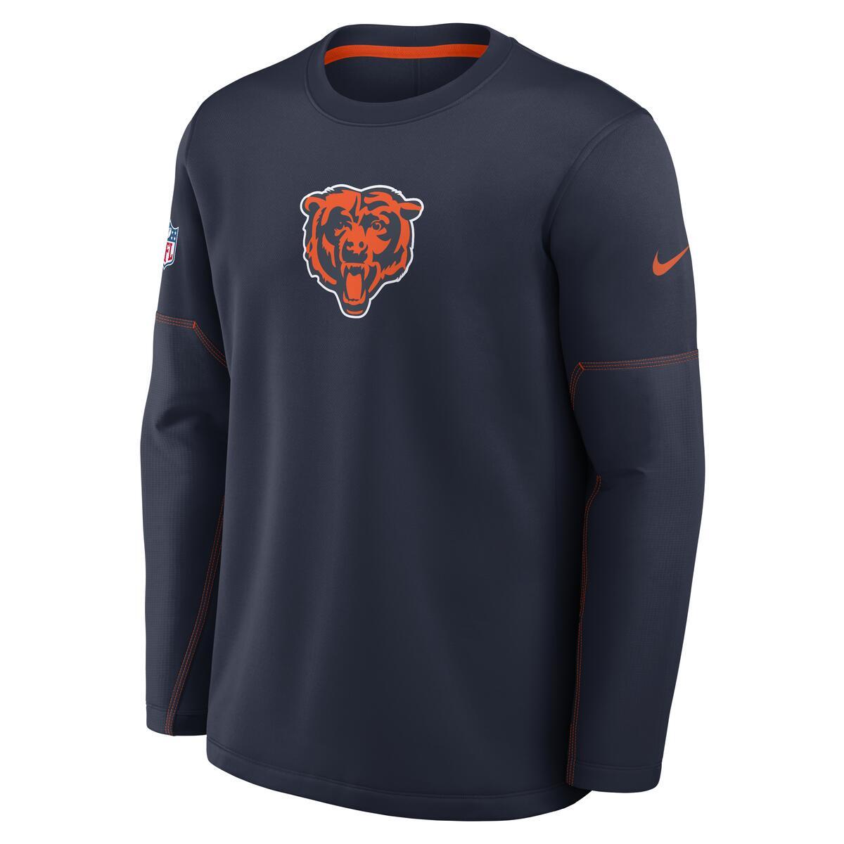 Chicago Bears Nike Men's Navy Bear Logo Crewneck Sweatshirt