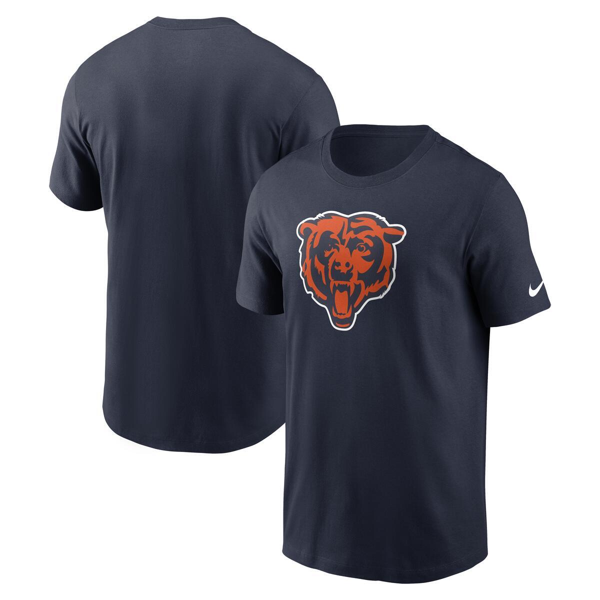 Chicago Bears Nike Men's Navy Essential Logo Cotton T-Shirt
