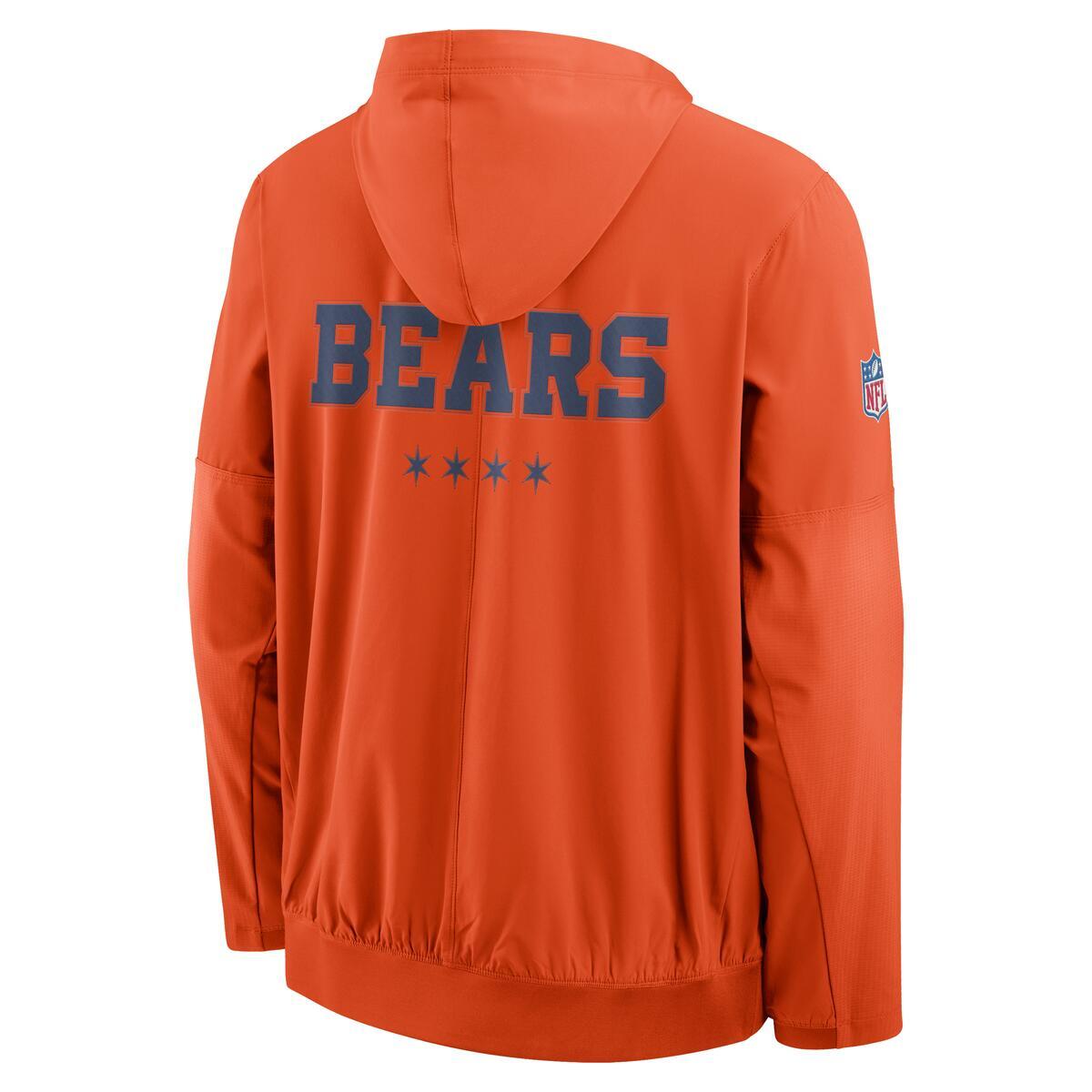 Chicago Bears Nike Men's Rivalry Sideline 2026 Anorak Orange Pullover Jacket