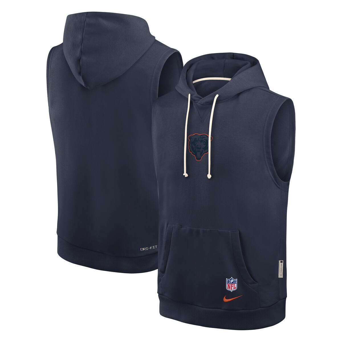 Chicago Bears Nike Men's Rivalry Sideline 2026 No Sleeve Hoodie