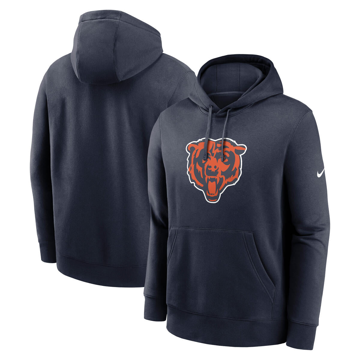 Chicago Bears Nike Navy Club Fleece Hoodie