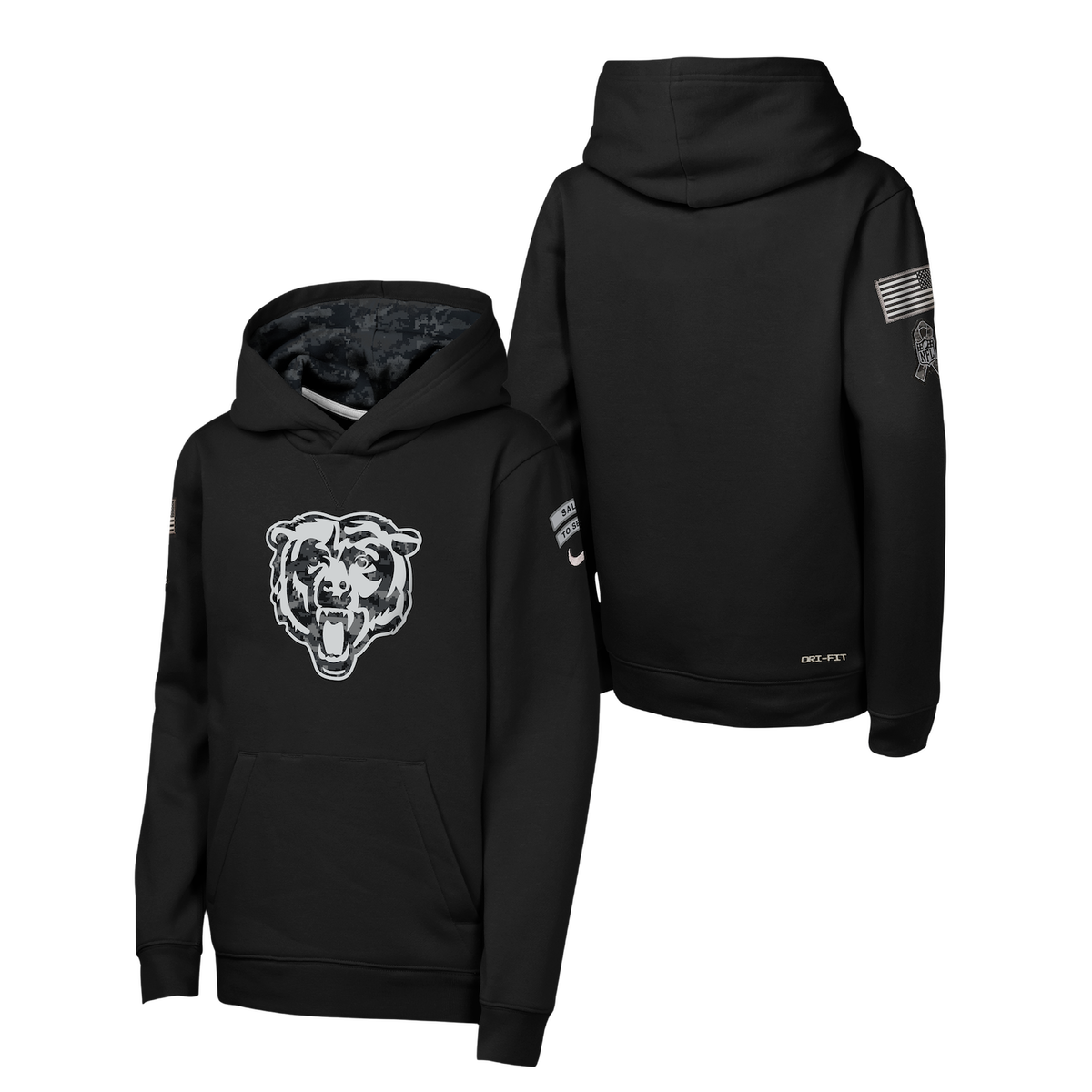 Chicago Bears Nike Youth 2026 Salute To Service Hoodie