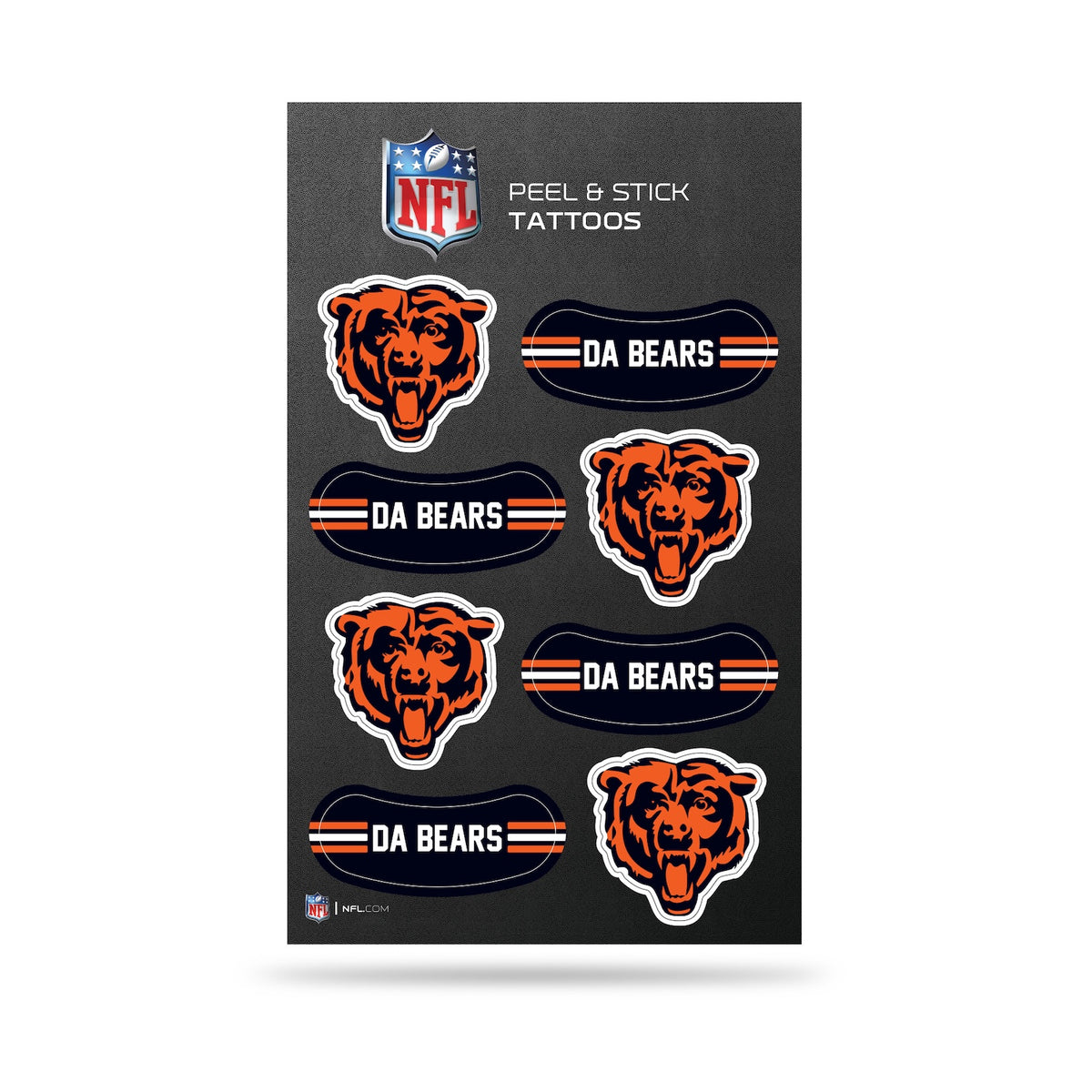 Chicago Bears Peel And Stick Tattoos - 3" x 5" Sheet