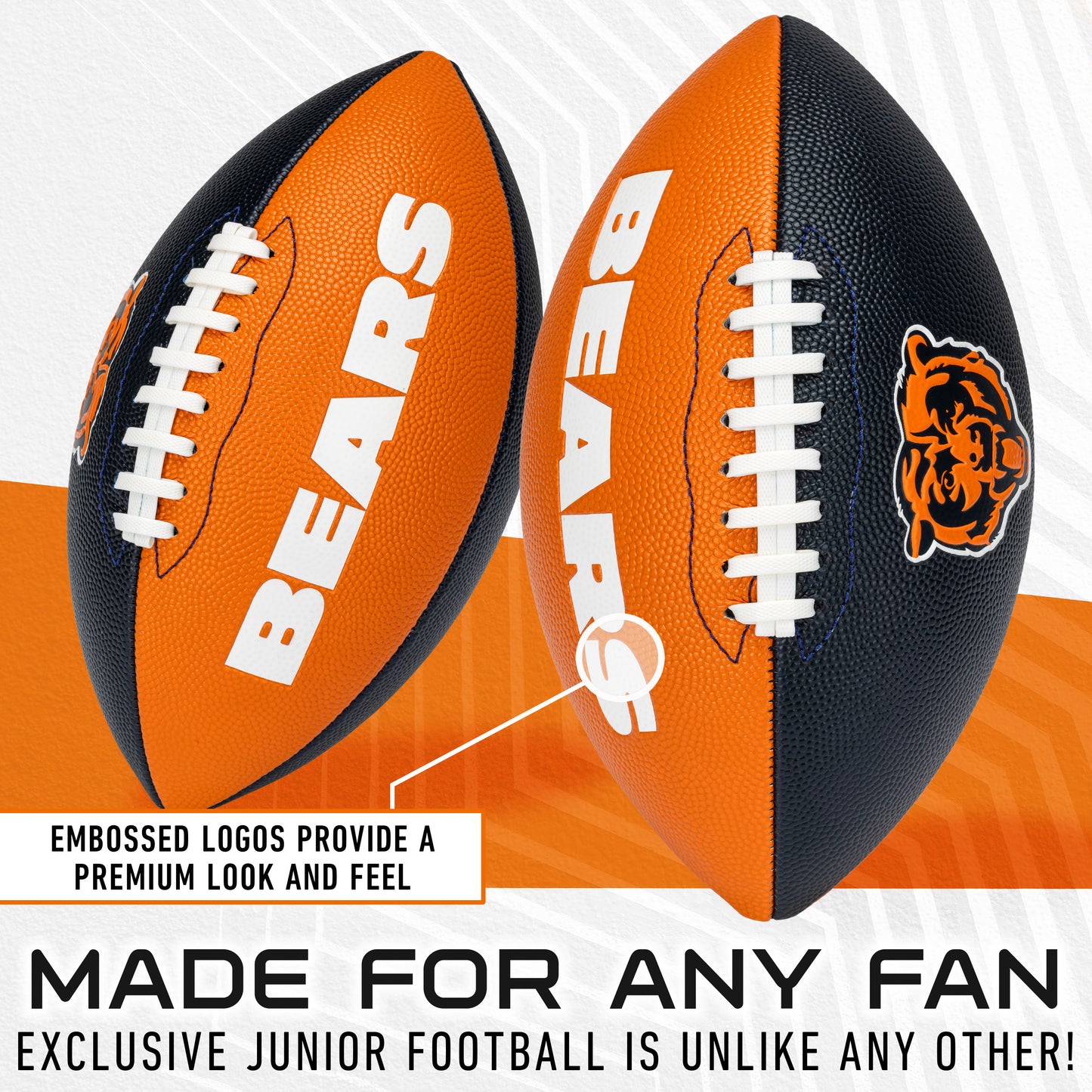 Chicago Bears Pinwheel Color Block Junior Size Football