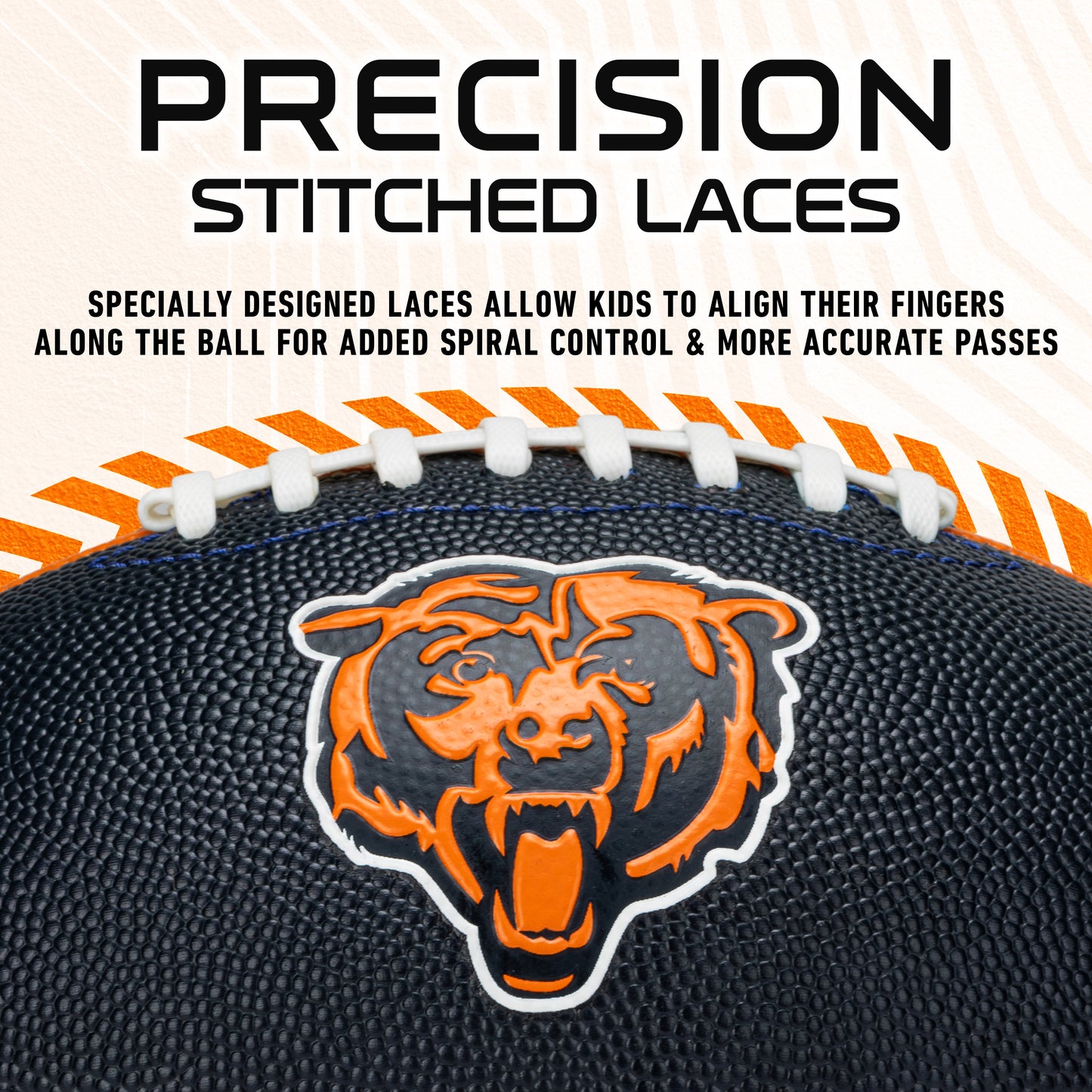 Chicago Bears Pinwheel Color Block Junior Size Football