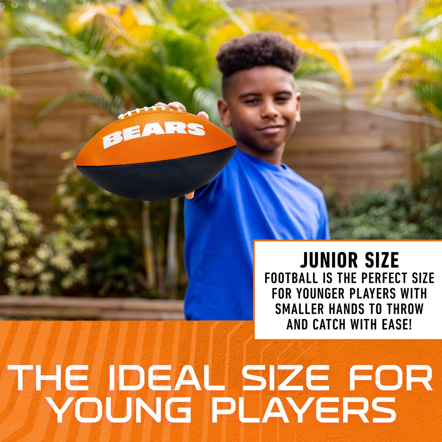 Chicago Bears Pinwheel Color Block Junior Size Football