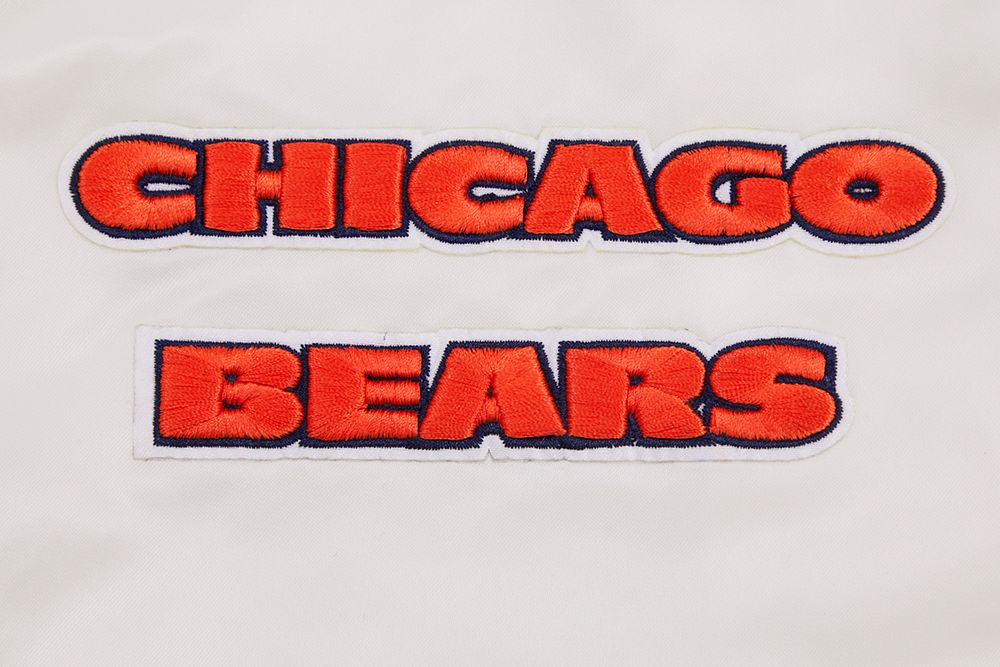 Chicago Bears Pro Standard Cream Retro Classic Satin Jacket