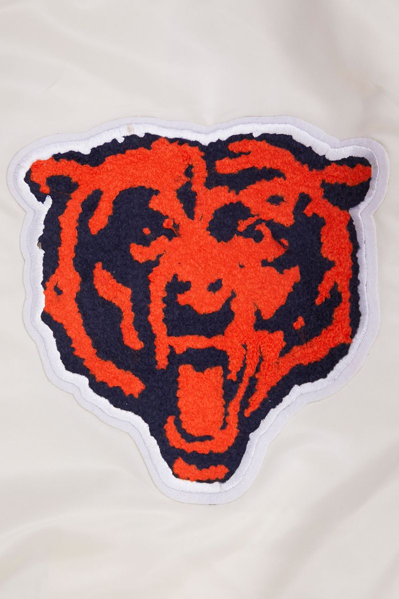 Chicago Bears Pro Standard Cream Retro Classic Satin Jacket